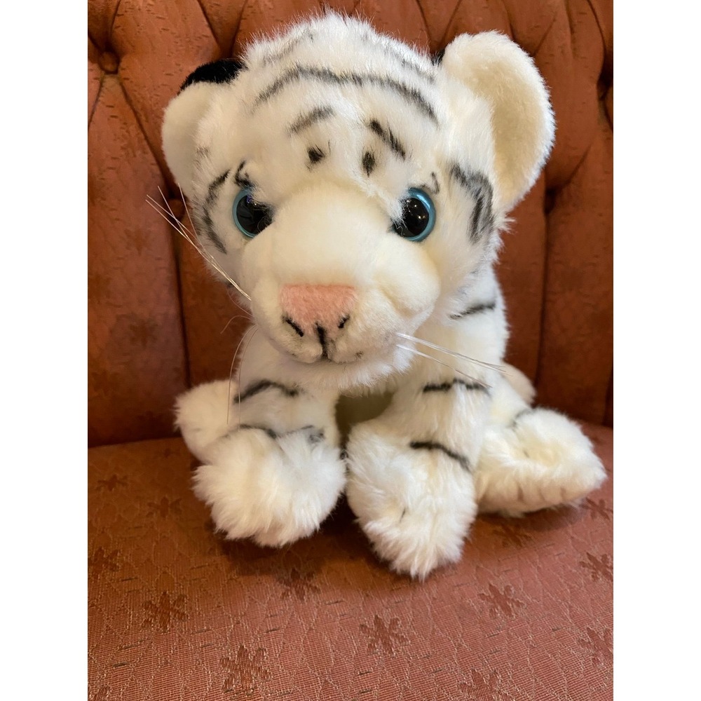 K&M Intl Wild Republic White Tiger Cub Plush Blue Eyes Stuffed Animal Toy s20